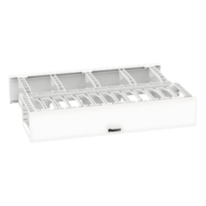 Organizador de Cables Horizontal / Alta Densidad / Doble Frontal y Posterior / Rack 19 in / 2UR / Categoría 6 y 10G