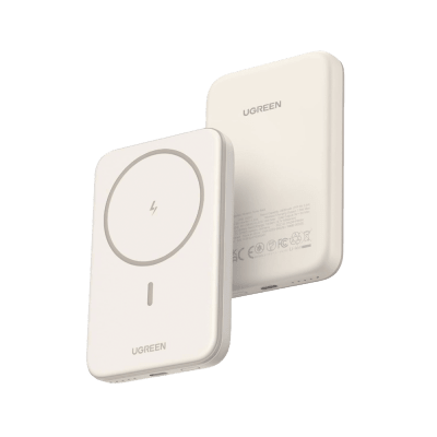 Power Bank MagSafe de 5000mAh | 15W | Carga Inalámbrica y por Cable USB-C | Sistema de Protección Inteligente | Tecnología de Carga Rápida | Ultra Delgado | Ultra ligero | Compatible con iPhone 15/14/13/12 | Color Beige. - Image 3