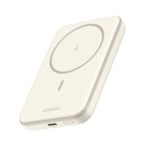 Power Bank MagSafe de 5000mAh | 15W | Carga Inalámbrica y por Cable USB-C | Sistema de Protección Inteligente | Tecnología de Carga Rápida | Ultra Delgado | Ultra ligero | Compatible con iPhone 15/14/13/12 | Color Beige.