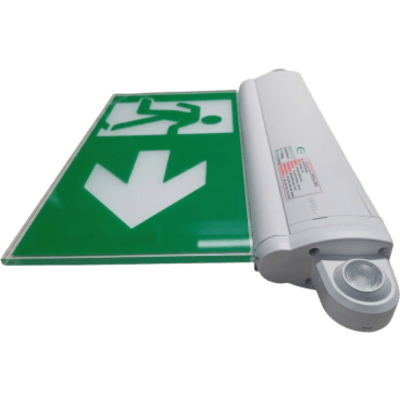 Letrero de Salida con Luz de Emergencia / Borde Iluminado con LEDs Blancos / Pictograma Intercambiable / Montaje Pared-Techo-Lateral / 2 Horas Autonomía - Image 2