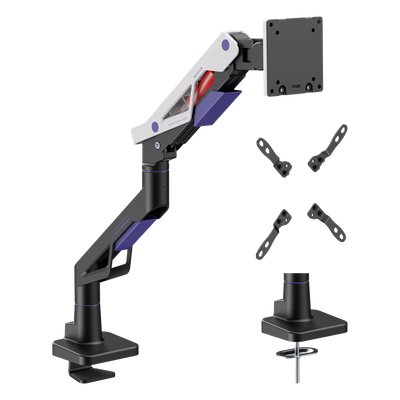Brazo para Monitor / 24 a 57 Pulgadas / Carga 30 kg / VESA 75x75 a 200x200 / Inclinación +70° a -45° / Giro ±90° - Image 2