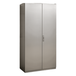 Gabinete de Acero Inoxidable / IP55 / IK10 / 1000 x 2200 x 400 mm (39.4 x 86.6 x 15.7 in) / Capacidad 110 kg / Platina Galvanizada