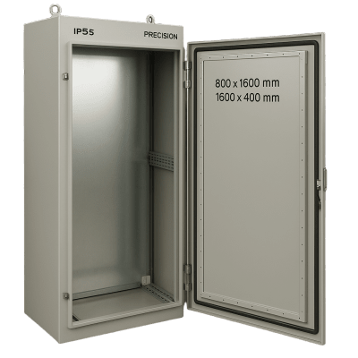 Gabinete de Acero IP55 / 800 x 1600 x 400 mm / IK10 / Carga 80 kg / Placa Trasera 750 x 1565 mm / Exterior - Image 2