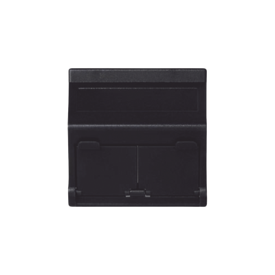 Placa Inclinada Voz y Datos / 2 Módulos RJ45 Keystone / Guardapolvos Integrados / IP20 / 45x45 mm