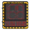Radar Medidor de Velocidad / Detección 100 m (328.1 ft) / 32 Objetivos / 3 Carriles / Pantalla LED 3000 cd/m² / IP66 / Ethernet