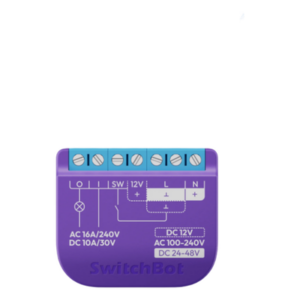 Relé Switch Inteligente para Garaje / WiFi + BLE / Matter / Entrada 12-48V CC o 100-240V CA / Salida 30V 10A / 42 x 36 x 16 mm (1.7 x 1.4 x 0.6 in)