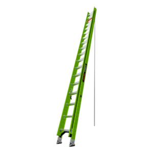 Escalera de Extensión / Fibra de Vidrio y Aluminio / 10.9 m (35.8 ft) / Capacidad 375 lb (170 kg) / Estabilizadores Niveladores Integrados / Certificación ANSI-OSHA