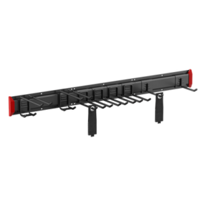 Sistema de Almacenamiento de Pared / Capacidad Total 228 kg (502.7 lb) / 8 Ganchos Ajustables / 2 Bandas de Sujeción / Estructura Acero y Plástico