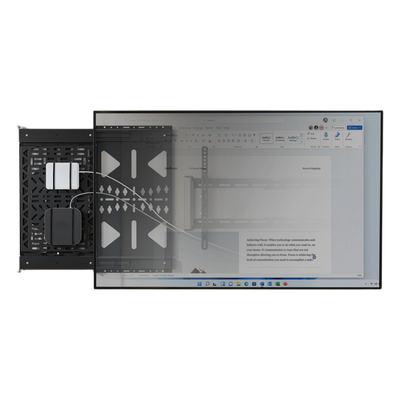 Panel de Almacenamiento AV Deslizante / Capacidad 10 kg (22 lbs) / Rango 300 mm / Acero de Alta Resistencia / Quick-Release / Montaje Pared y Riel - Image 4