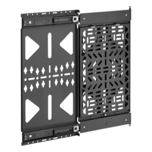 Panel de Almacenamiento AV Deslizante / Capacidad 10 kg (22 lbs) / Rango 300 mm / Acero de Alta Resistencia / Quick-Release / Montaje Pared y Riel