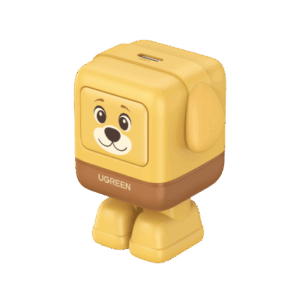 Cargador UNO Animal Puppy 30W GaN / Diseño Canino / USB-C / Compacto 34x34.9x44.4 mm (1.34x1.37x1.75 in) / Multi-Voltaje 5V-20V / Protección Avanzada