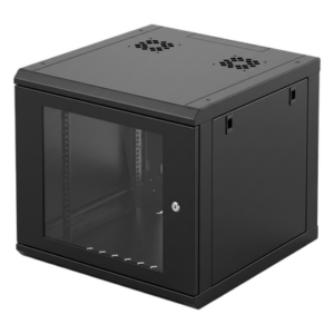 Gabinete de Pared / 6U Rack 19 in / Profundidad 635 mm (2.08 ft) / Cristal Templado / Carga 100 kg / Acero Reforzado