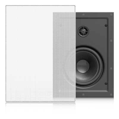 Altavoz Empotrable de Pared / Woofer 6.5" / Tweeter 1" Pivote ±15° / 130W 8 Ohms / Cobertura Simétrica Axial 90° / NDAA Compliant