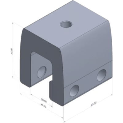 Clamp de Sujeción para Paneles Solares / Aluminio Serie 6000 / Sin Perforaciones / Lámina Engargolada / 187 g / Tornillos Acero Inoxidable - Image 2