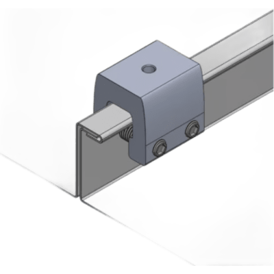 Clamp de Sujeción para Paneles Solares / Aluminio Serie 6000 / Sin Perforaciones / Lámina Engargolada / 187 g / Tornillos Acero Inoxidable - Image 3