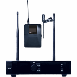 Sistema de Micrófono Inalámbrico | Receptor Un Canal U-Band 540-690 MHz | Micrófono de Solapa Digital | Modulación PI/4-DQPSK | Pantalla TFT-LCD 2.2" | Encripción de Audio | Autonomía >10 Horas
