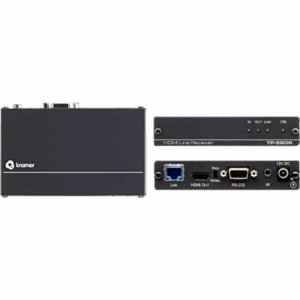 Receptor HDBaseT / 4K60 4:2:0 / HDMI 2.0 / HDCP 2.2 / RS-232 e IR Bidireccional / Extensión 40 m (130 ft) 4K / 70 m (230 ft) Full HD / I-EDIDPro