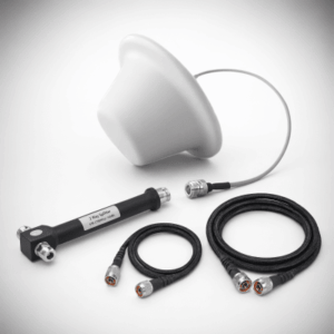 Kit Antena Omnidireccional Domo / Divisor de Potencia 2 Salidas / Jumpers Coaxiales 3 m (9.8 ft) y 15 m (49.2 ft) / Conectores N Macho