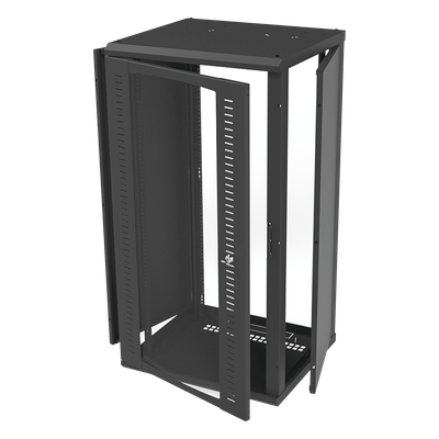 Gabinete para Montaje en Pared, Puerta de Cristal Templado, Cuerpo Fijo con Rack 19" de 24 Unidades - Image 2
