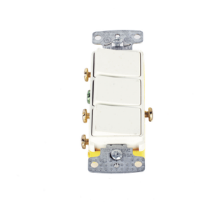 Interruptor Residencial / 15 A / 120 V CA / 3 Polos Unipolares / Cableado Lateral / 49 pies