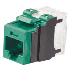 Jack Keystone / Cat 6A / 500 MHz / 110 Impacto / UTP / Verde / T568A-B