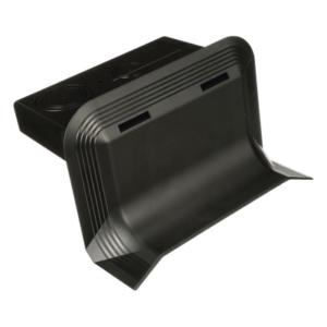 Accesorio de Conexión a Pared / Canaleta de Piso 4 Vías / PVC Rígido Negro / Carga 907 kg / UL94V-0 / ADA Compliant