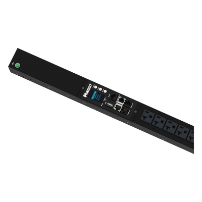 PDU Monitoreable / 16 Salidas NEMA 5-20R / Entrada NEMA 5-15P / Vertical / 120 Vca / 15 A / Cable 3 m (9.8 ft) / Rango 10°C a 60°C