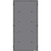 Caja Trasera para Gabinete de Alarma Contra Incendio / 4 Niveles / Acero Calibre 16 / 25.42 x 49.40 x 5.50 pulgadas (64.6 x 125.5 x 14 cm) / Compatible con Baterías 26 Ah
