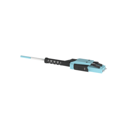 Jumper de Fibra Óptica / Multimodo OM4 50/125 / LC-LC Uniboot Duplex / LSZH / 5 m (16.4 ft) / Color Aqua - Image 2
