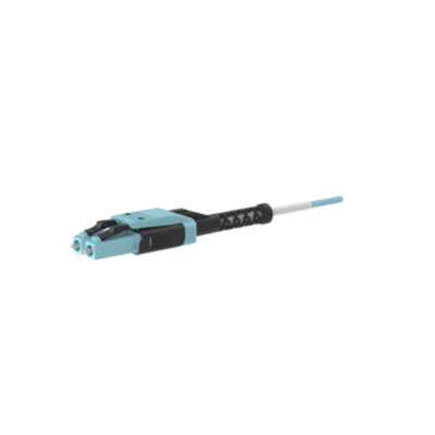 Jumper de Fibra Óptica / Multimodo OM4 50/125 / LC-LC Uniboot Duplex / LSZH / 5 m (16.4 ft) / Color Aqua - Image 3