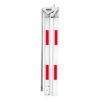 Brazo Articulado para Barrera / 4 m (13.1 ft) / Aluminio Blanco / Ángulo 180° / Bandas Reflectivas Rojas / 2 Secciones Modulares