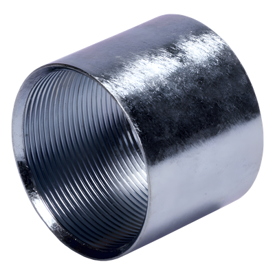 Cople para Tubo IMC / 1 1/4" (32 mm) / Acero Galvanizado / UL Listed / Pared Gruesa / Etiqueta Amarilla