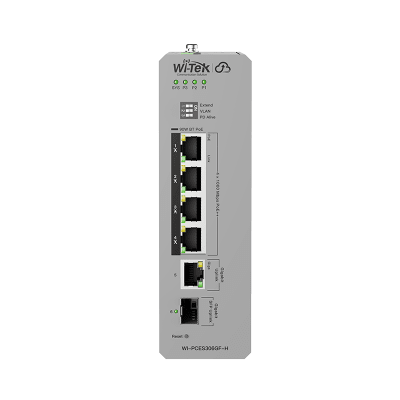 Switch Industrial PoE / 4 Puertos Gigabit PoE++ (802.3bt) 90W / 1 Puerto Gigabit + 1 SFP / Fanless / DIN-Rail / -30°C a 65°C / Presupuesto PoE 55W-300W - Imagen 2