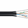 Bobina de Cable UTP Para Elevador de 305 Metros, 4 Pares, CAT6, Revestimiento de PVC con Doble Cable Mensajero, 23 AWG