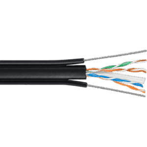 Bobina de Cable UTP Para Elevador de 305 Metros, 4 Pares, CAT6, Revestimiento de PVC con Doble Cable Mensajero, 23 AWG