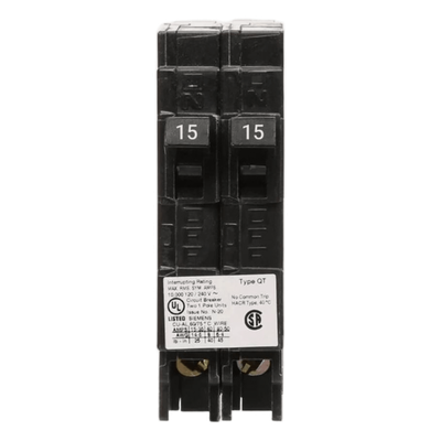 Interruptor Automático Duplex / 2 Polos / 30-15 A / 120 VCA / 10 kA / Enchufable