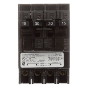Interruptor Automático Cuádruple Enchufable / 2 Polos Dobles / 15-15 A / 120/240 VCA / 10 kA