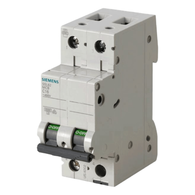 Interruptor Automático Magnetotérmico / 2 Polos / 63 A / 6 kA / Curva C / 400 V