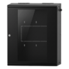 Gabinete Rack / 24 UR / 19 Pulgadas / Puerta de Cristal / Carga 80 kg / Abatible 120° / Laterales Removibles