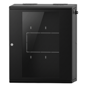 Gabinete Rack / 24 UR / 19 Pulgadas / Puerta de Cristal / Carga 80 kg / Abatible 120° / Laterales Removibles