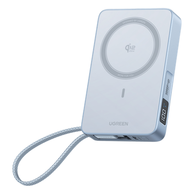 Banco de Energía Magnético Inalámbrico / 10000 mAh 36 Wh / Carga Rápida 30 W PD3.0/PPS/UFCS / Qi 2.2 25 W MPP / Cable USB-C Integrado 60 W / 254 g - Imagen 2