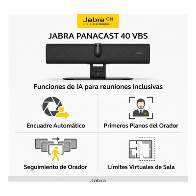 Barra de Video para Salas de Reuniones / Campo de Visión 180° / Cámara Dual Panorámica 4K / Zoom Digital 4X / 6 Micrófonos Beamforming / Altavoz Integrado / Certificación Teams y Zoom - Imagen 5