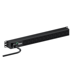 PDU Básica Horizontal / 12 Contactos C13 / 20A / 1U / 3.3 kVA / Entrada NEMA L6-20P / Cable 3 m (9.84 ft)