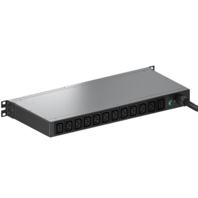 PDU Monitoreable / 12 Salidas C13 / NEMA L6-20P / Rack 1 UR 19 in / 100-240 Vca / 20 A / 3 m (9.8 ft)