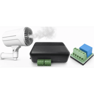 Kit Comunicador 4GLTEM + Generador de Niebla / 4 Entradas y 2 Salidas / 2 Años de Servicio Incluidos / Notificación PUSH e Email / Activación Remota / Cubre 150m³ en 10 Segundos / Contacto Seco