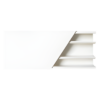 Canaleta color blanco de 3 vías, de PVC auto extinguible, 60 x 25 x tramo 2.5m (5401-01250)